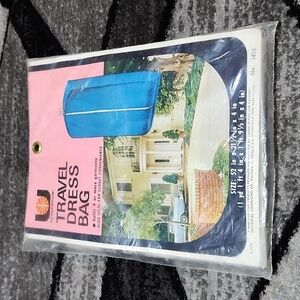 1970 UNIVERSAL TRAVEL DRESS BAG GRAY GARMENTS CLOSET CONVENIENCE ZIP-BAG